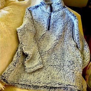 2x stillwater supply co pullover blue zip collar